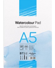 Скицник за водни бои Drasca Watercolour pad - 20 л, А5
