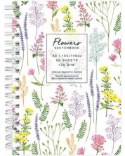Скицник Drasca Flowers - Билки, A6, 60 листа 