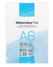 Скицник Drasca - Watercolour pad, 250g, 20 листа, А6 -1