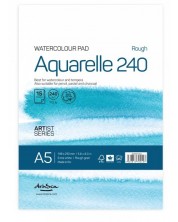 Скицник за водни бои Drasca Watercolour pad - A5, 15 л -1