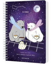 Скицник Drasca Happy Tea Time - Tea is magic, A5, 60 листа -1