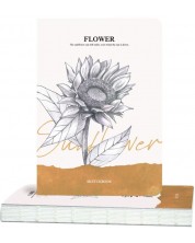 Скицник за рисуване Drasca Flower - Слънчоглед, 80 листа  -1