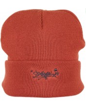 Скейтърска шапка от органичен памук Sterntaler - 55 cm, 4-6 години, червена
