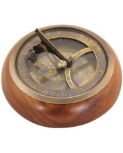 Слънчев часовник и компас Sea Club - С дървена основа -1