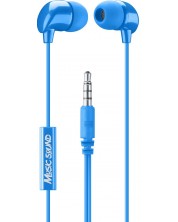 Слушалки с микрофон Cellularline - Music Sound 3.5 mm, сини -1
