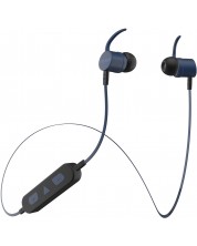 Безжични слушалки с микрофон Maxell - Solid BT100, сини/черни -1
