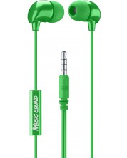 Слушалки с микрофон Cellularline - Music Sound 3.5 mm, зелени