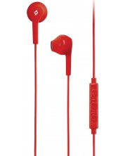Слушалки с микрофон ttec - Rio In-Ear Headphones, червени -1
