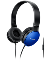 Слушалки с микрофон Panasonic - RP-HF300ME-A, сини/черни -1