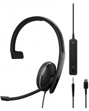 Слушалки с микрофон Sennheiser - EPOS SC 135, USB-C, черни -1