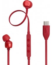 Слушалки с микрофон JBL - Tune 310C USB-C, червени -1