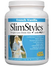 SlimStyles with PGX, френска ванилия, 800 g, Natural Factors
