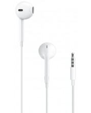 Слушалки с микрофон Apple - EarPods 3.5 mm 2017, бели -1