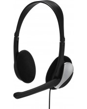 Слушалки с микрофон Hama - Essential HS-P100, черни -1