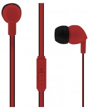 Слушалки с микрофон T'nB - Be color, червени -1