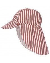 Слънцезащитна шапка с козирка Lassig - Splash & Fun, Stripes Red, размер 43/45, 3-6 м