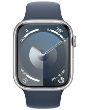 Смарт часовник Apple - Watch S9, 45mm, 1.9'', M/L, Storm Blue Sport -1
