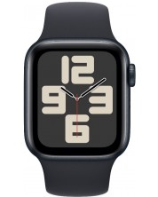 Смарт часовник Apple - Watch SE2 v2, 40mm, S/M, Midnight Sport -1