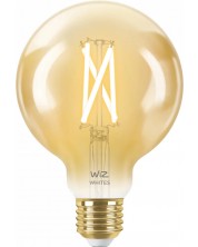 Смарт крушка WiZ - LED, 6.7W, G95, E27, бежова -1