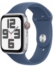 Смарт часовник Apple - Watch SE2 v3 Cell, 44 mm, S/M, Silver ALU Denim Sport -1