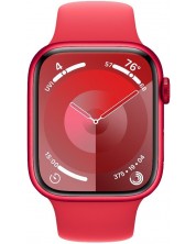 Смарт часовник Apple - Watch S9, 45mm, 1.9'', S/M, Product Red Sport