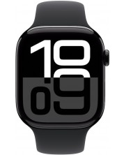 Смарт часовник Apple - Watch S10 Cell, 42 mm, S/M, Jet Black Alu Case with Black Sport Band -1