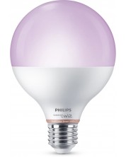 Смарт крушка Philips -   Frosted, 11W LED, E27, G95, RGB, dimmer -1