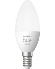 Смарт крушка Philips - HUE White, LED, 5.5W, E14, B39, dimmer -1