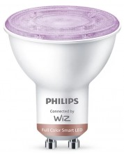 Смарт крушка Philips - PHI WFB, 4.7W, GU10, PAR16, RGB, 3 броя -1