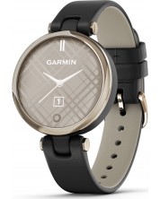 Смарт часовник Garmin - Lily Classic, 34mm, 0.84", златист/черен
