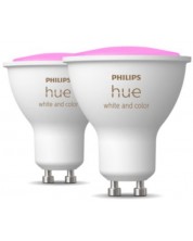 Смарт крушки Philips - Hue WCA, GU10, 4.3W, 2 броя, бели -1