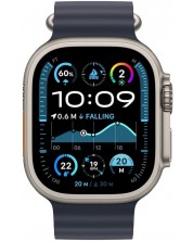 Смарт часовник Apple - Watch Ultra2 v2 Cell, 49 mm, Natural Titanium Navy Ocean Band -1