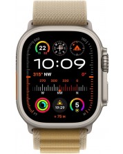 Смарт часовник Аpple - Watch Ultra2 v2 Cell, 49 mm, M, Natural Titanium Case with Tan Alpine Loop -1