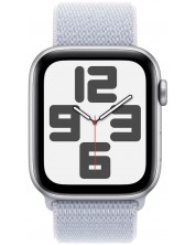 Смарт часовник Аpple - Watch SE2 v3 GPS, 44 mm, Silver Alu Case with Blue Cloud Sport Loop -1