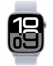 Смарт часовник Apple - Watch S10 GPS, 42 mm, Silver Alu Case with Blue Cloud Sport Loop -1