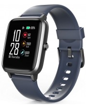 Смарт часовник HAMA - Fit Watch 4900,1.3" LCD тъч, черно/син -1