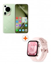 Смартфон Huawei - Pura 70 Ultra, 6.8'', 16GB/512GB, зелен + Watch Fit 3, 1.82'',  Nebula Pink -1