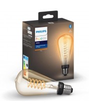 Смарт крушка Philips - Hue Filament, 7W, E27, ST72, dimmer