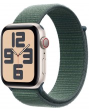 Смарт часовник Apple - Watch SE2 v3 Cell, 44 mm, Starlight ALU Lake Green Sport Loop -1