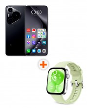 Смартфон Huawei - Pura 70 Pro, 6.8'', 12GB/512GB, черен + Watch Fit 3, 1.82'', Green