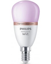 Смарт крушка Philips - P45, 4.5W, E14, RGB, бяла -1