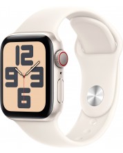 Смарт часовник Apple - Watch SE2 v3 Cell, 40 mm, S/M, Starlight ALU Starlight Sport -1