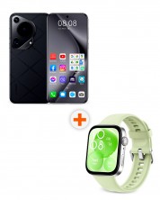 Смартфон Huawei - Pura 70 Ultra, 6.8'', 16GB/512GB, черен + Watch Fit 3, 1.82'', Green