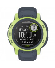 Смарт часовник Garmin - Instinct 2 Surf, 45mm, сив/зелен