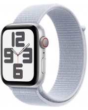 Смарт часовник Apple - Watch SE2 v3 Cell, 44 mm, Silver ALU Blue Cloud Sport Loop -1