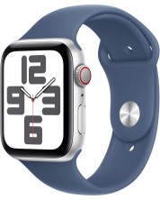 Смарт часовник Apple - Watch SE2 v3 Cell, 44 mm, M/L, Silver ALU Denim Sport -1