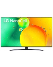 Смарт телевизор LG - 55NANO763QA, 55'', NanoCell, 4K, черен