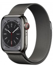 Смарт часовник Apple - Watch S8, Cellular, 41mm, Graphite/Milanese Loop -1