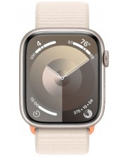 Смарт часовник Apple - Watch S9, 45mm, 1.9'', Starlight Sport Loop