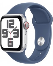 Смарт часовник Apple - Watch SE2 v3 Cell, 40 mm, S/M, Silver ALU Denim Sport -1